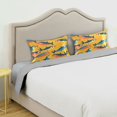 thumbnail image 3 of Yayeee Pillowcase Queen Size Set of 2 Satin Wrinkle Resistant Pillow Case, Yellow Sardines Pattern, 3 of 7