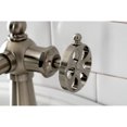 thumbnail image 4 of Kingston Brass KSD3548RX Belknap One-Handle Single-Hole Bathroom Faucet with Deck Plate and Push Pop-Up Drain, Brushed Nickel, 4 of 7