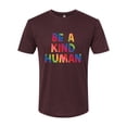 thumbnail image 2 of Wild Bobby Be A Kind Human Positive Inspirational Slogan Inspirational/Christian Men Premium Tri Blend Tee, Cardinal, XX-Large, 2 of 6