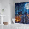 thumbnail image 2 of Happy Halloween Shower Curtains,Reusable Scary Pumpkin Bathtub Curtains with Hooks Vintage 72x72 in Polyester Bathroom Curtains for Halloween Thansgiving Christmas Hotel Dorm, 2 of 6