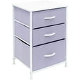 thumbnail image 2 of Sorbus Nightstand 3-Drawer Shelf Storage - Bedside Furniture End Table Chest Purple, 2 of 7