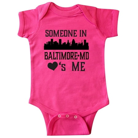 

Inktastic Baltimore Maryland Someone Loves Me Skyline Gift Baby Boy or Baby Girl Bodysuit