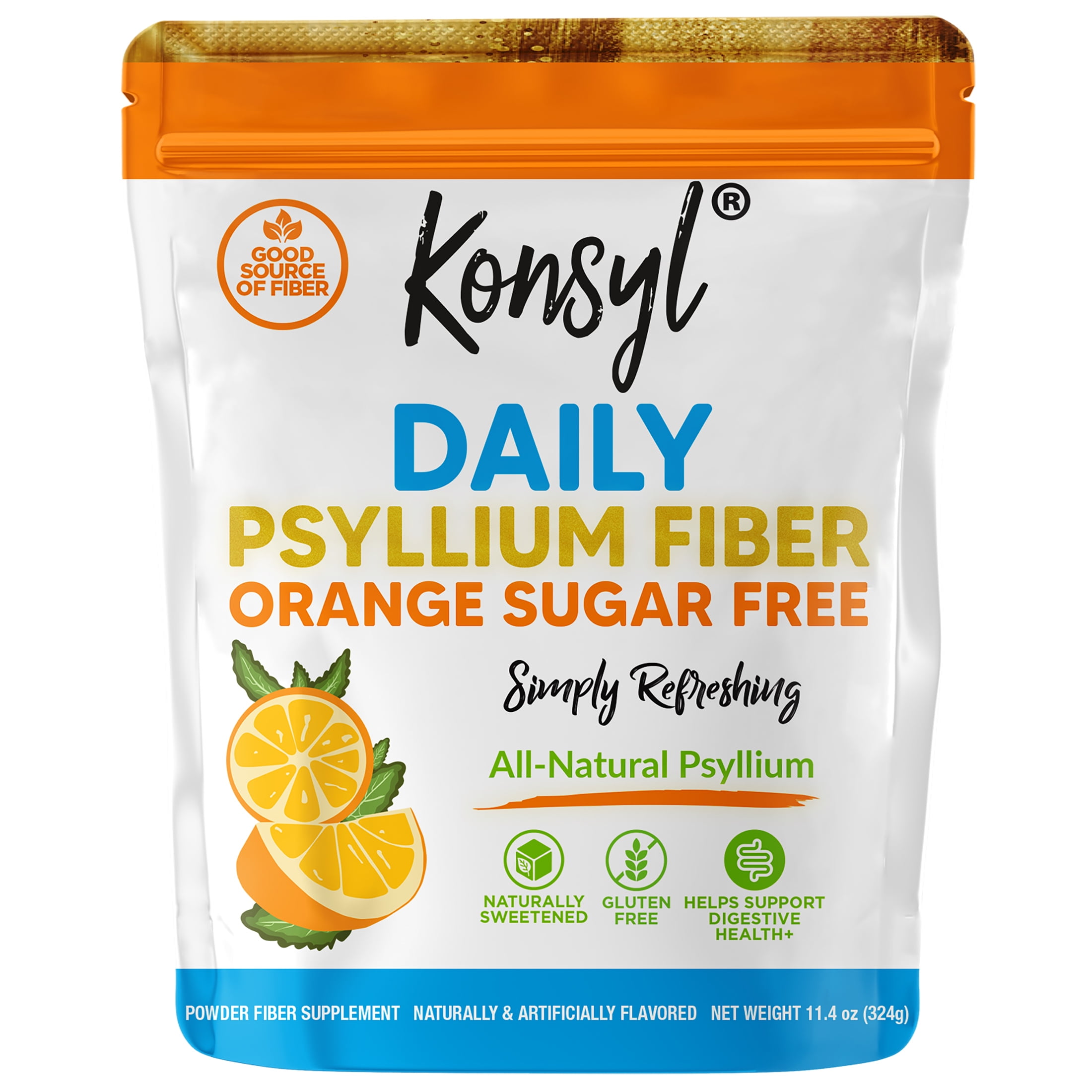 Konsyl Daily Psyllium Fiber Orange SF 324g