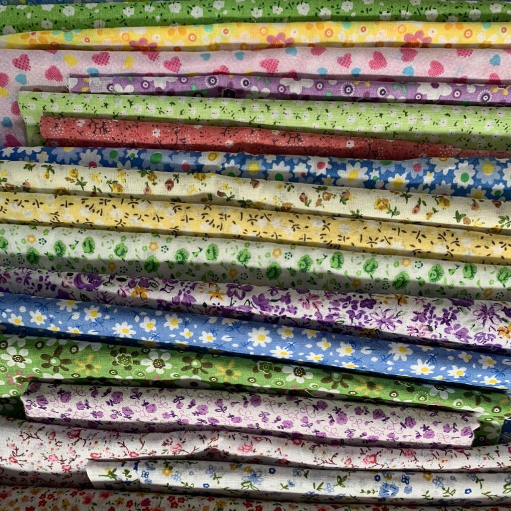 Cotton Fabric Quilting Strips for Blanket Rug Upholstery Patchwork Purse Making