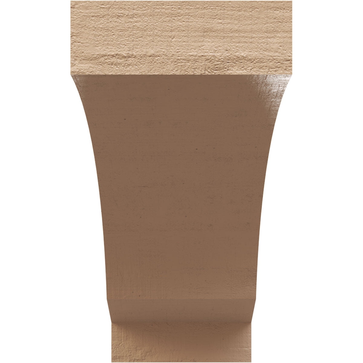 3"W x 9"D x 6"H Classic Moab Rough Cedar Woodgrain TimberThane Corbel, Primed Tan