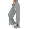 thumbnail image 2 of Otvok Athletic Joggers Pants for Women Stripe Side Lightweight Wide Leg Pants Workout Sweatpants, 2 of 6