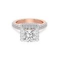 thumbnail image 3 of IGI Certified 5 Carat Princess Shape Lab Grown Diamond Engagement Ring | 14K Rose Gold | Luxoré Vintage Allure Diamond Ring | FG-VS1-VS2 Quality Friendly Diamonds, 3 of 6