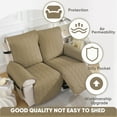 thumbnail image 3 of UPONRAY Waterproof Loveseat Recliner Covers, Non-Slip 2 Seater Recliner Chair Covers, Washable Furniture Protectors Recliner Cover for Kids Pet Dog(2 Seaters,Light Coffee), 3 of 7