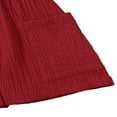 thumbnail image 4 of Girls Summer Fly Sleeve Solid Color  Collar Single-breasted Dresses, 4 of 7