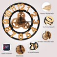 thumbnail image 3 of Reloj de pared de engranaje Industrial Vintage 3D, números romanos dorados, reloj de pared de madera, número romano plateado 40ＣＭ Xemadio LKX-0096-1, 3 of 5