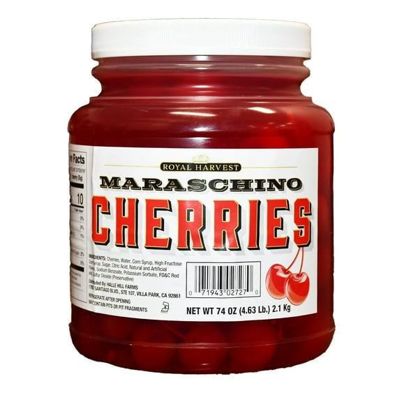Royal Harvest Maraschino Cherries, 74 Ounce