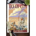 thumbnail image 3 of Ocean City, New Jersey, Pier and Sunset (9x12 Wall Art Print, Home Decor), 3 of 3