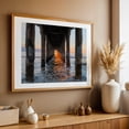thumbnail image 4 of The Infinity Door - Manhattan Beach California Photography Sunset Ocean Coastal Water Beach Seascape Oak Framed Wall Art Print 5 x 7 inches, 4 of 6
