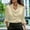 Womens Tops Plus Size Spring-Beige, variant on Homenesgenics Womens Tops Plus Size Spring Solid Color Satin Satin Elegant Solid Color Cowl Neck Three-Quarter Sleeve Top/Blouse Black M