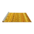 thumbnail image 2 of Ahgly Company Machine Washable Indoor Round Southwestern Yellow Country Area Rugs, 3' Round, 2 of 4