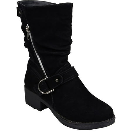 Brinley Co. Women's Zippered Buckle Detail Boots