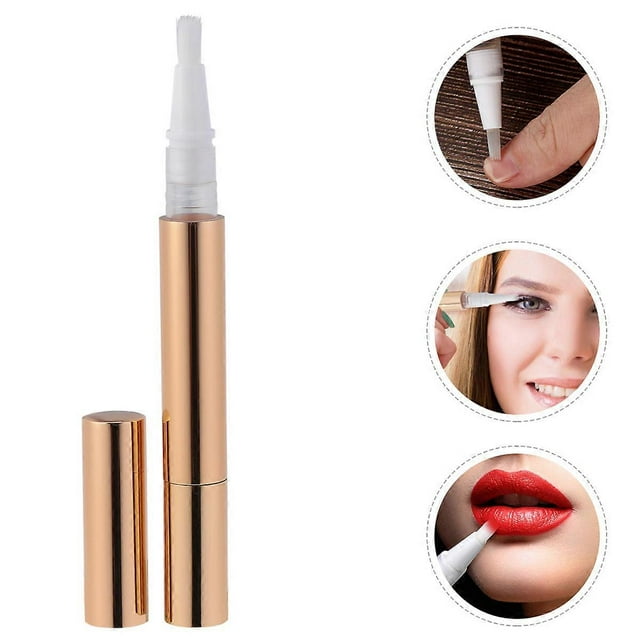 Nail Polish Rotate Pen 5Pcs Golden Plastic Multi-Purpose Use Twist-to-Dispense Storage Pen