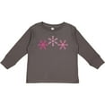 thumbnail image 3 of Inktastic Pink Snowflakes Boys or Girls Long Sleeve Toddler T-Shirt, 3 of 5