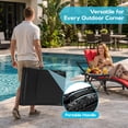 thumbnail image 3 of Homall 3 Pieces Patio Chaise Lounge Chair Sets Outdoor Beach Pool PE Rattan Reclining Chair with Folding Table and Cushion, Red, 3 of 7
