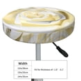thumbnail image 4 of Kll White Rose Round Bar Chair Cushion Cover 12 Inch,Bar Stool Protector With Elastic, Soft Washable, 4 of 7
