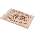 thumbnail image 1 of Coofit Wedding Guest Book Rustic Hollow-out Wooden Party Guest Book Guest Sign in Book, 1 of 8