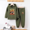 thumbnail image 2 of Kids Clothes Long Sleeve Pullover Colorblock Sweatshirt + Pants Fall Winter Outfit Set, 2 of 6