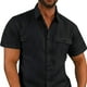 thumbnail image 2 of Camisa con Botones para Hombre, Manga Corta, Doble Bolsillo, Color Puro, Transpirable, Camisa Informal para Hombre para Fiesta de Trabajo Diaria, 2 of 6