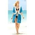 thumbnail image 3 of HAPPY BAY Women's Viscose Summer Beach Front Open Cover ups Beachwear Duster Kimono Cardigan L-XL Cerulean, Solid, 3 of 5