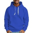thumbnail image 2 of Mens Hoodies Soild Color Pullovers ,Spring Winter Oversize Loose Hoodie Casual Sweatshirt ,Long Sleeve Full Zip Hooded With Pocket Outerwear Clothes M, 2 of 6