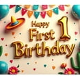 thumbnail image 5 of LUUFILx Colorful Birthday Backdrop Banner for 1st Birthday Decorations Party Supplies Celebration Background Photography Props Happy Birthday Fiesta Decor, 5 of 9