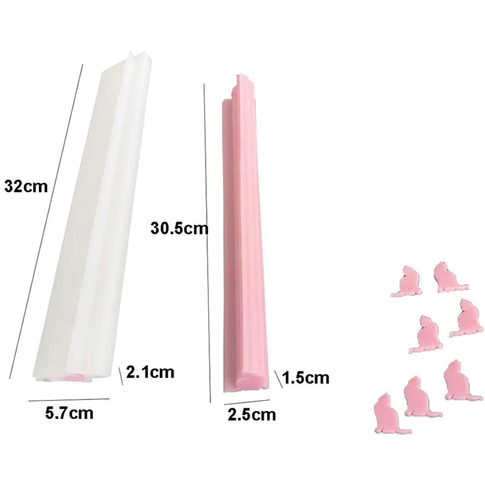 2Pcs Tube Column Silicone Soap Candle Mold Embed Soap Making Supplies Silicone Mold - Little Cat & Bird Shaped