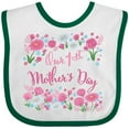 thumbnail image 3 of Inktastic Our First Mother's Day-roses and Daisies Boys or Girls Baby Bib, 3 of 4