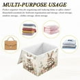 thumbnail image 7 of WOBOGO Brown Easter Bunny Large Collapsible Storage Box Flip Lid Fabric Decorative Organizer Container Basket with Handles 16.5×12.6×11.8in, 7 of 7