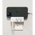 thumbnail image 4 of 3 Outlet Grounded Wall Adapter - Splitter Extends 1 Outlet to 3 with Phone Securing Lip, Perfect for Travel | 3 Pack, 4 of 4
