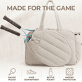 thumbnail image 6 of Women’s Tennis Tote Bag – 3-in-1 Crossbody Tennis Bag for 2 Rackets w/ Shoe Compartment & Wet Bag, Gym & Pickleball, 6 of 9
