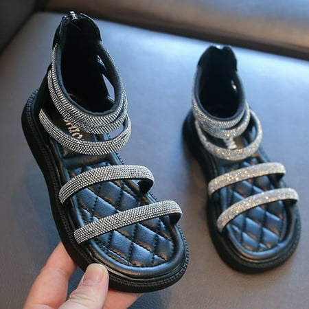 

Gubotare Sandals for Baby Girl Summer Girls Closed Toe Quick Dry Beach Hiking Sandal (Black 13.5)