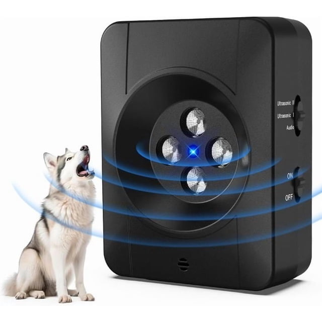 Anti Barking for Dogs, 4 Powerful Ultrasonic Dog Transmitters, Rechargeable Anti Barking Dog Box 3 Modes