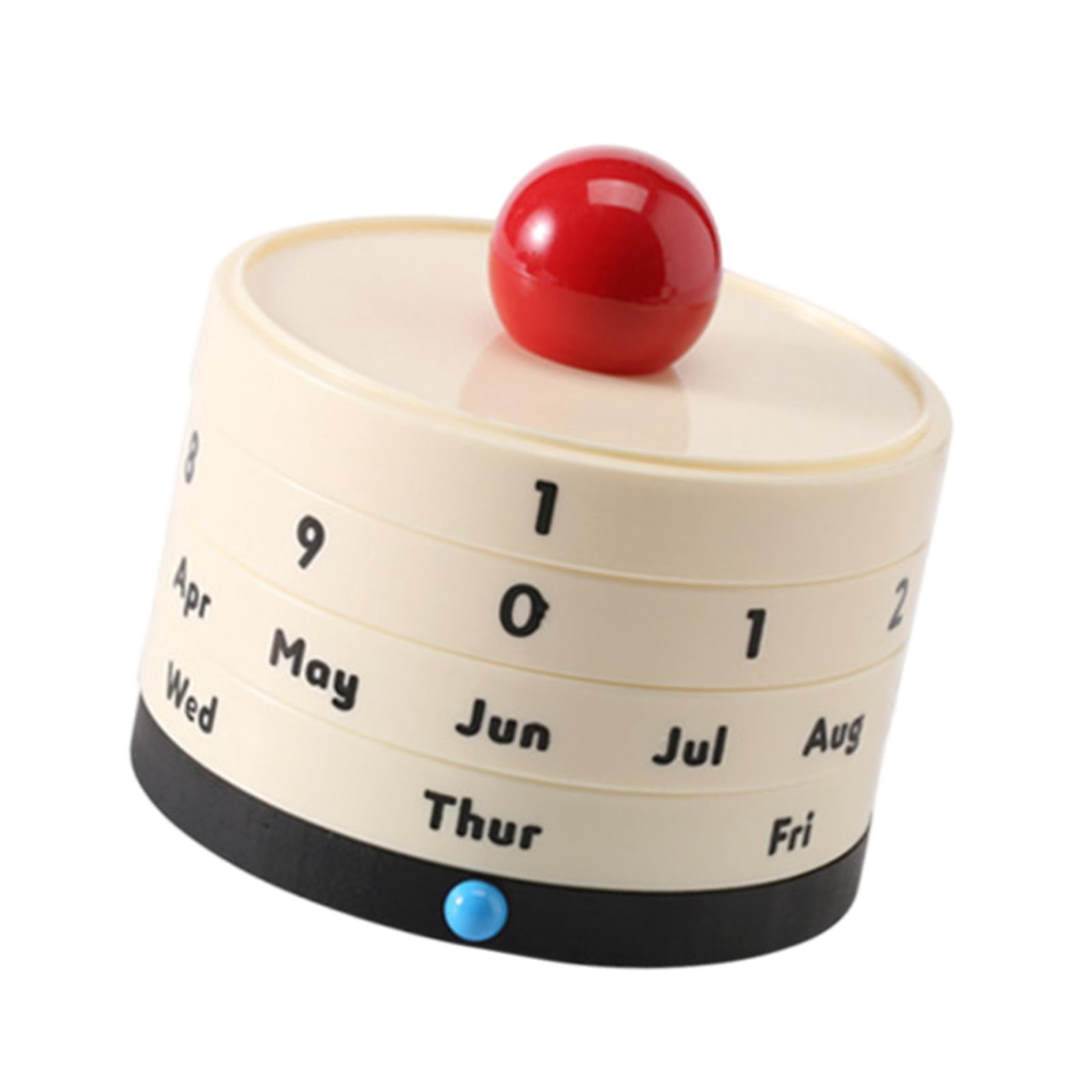 Zxpjkyu Desk Calendar Perpetual Calendar Desktop Accessory Small Cute Decoration Modern beige