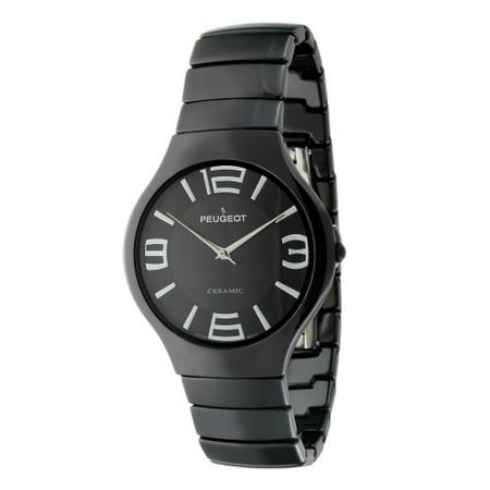 Peugeot Swiss Black Ceramic Watch with a Black Dial. PS4890BK
