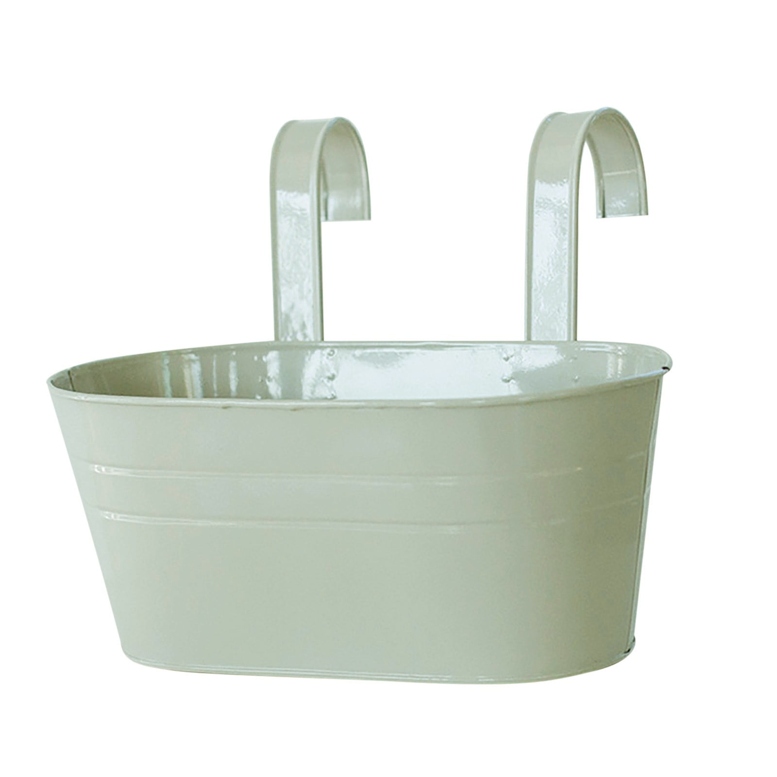 Home Oval Metal Plant Flower Pot Fence Balcony Garden Hanging Planter Pots