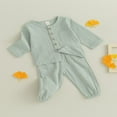 thumbnail image 3 of Unisex Fall Outfits  Solid Color Tops and Elastic Waist Pants for Kids, 3 of 9