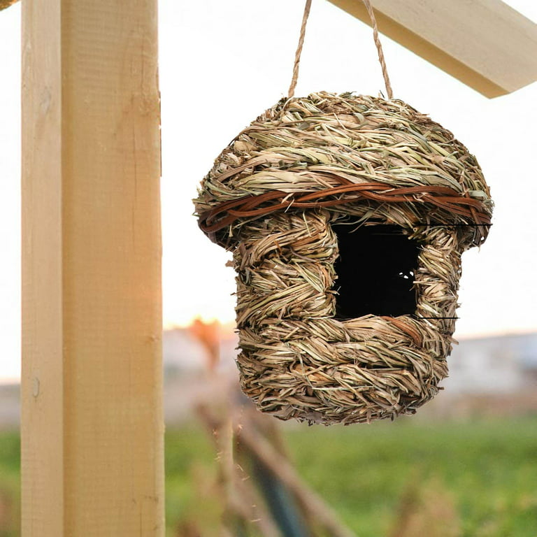 Birds Cages Nest Roosting, Grass Bird Hut, Hanging Bird House
