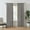 Grey, variant on Brookyln Loom Solid 100% Cotton Percale Weave Rod Pocket Black 2-Piece 50x84 Window Curtain Pair, Solid Casual themed, Adult Bedding, OEKO-TEX Certified