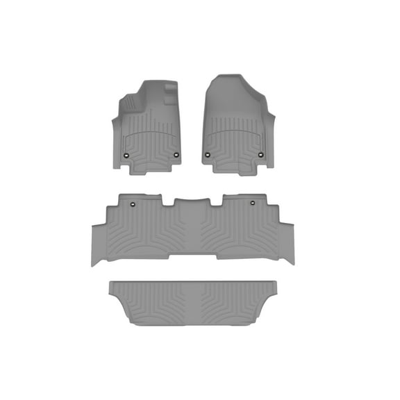 WeatherTech FloorLiner HP Custom Fit Floor Mats compatible with 2018-2026 Honda Odyssey - Complete Set (1st, 2nd, & 3rd Row), Grey