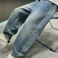 thumbnail image 6 of RUTAYY Toddler Boys Loose Fit Jeans Oversized Straight Leg Denim Overalls Wide Leg Baggy Pants For Big Boys Spring Casual Wear Trouser Relaxed Fit Pants, 6 of 9