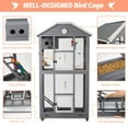 thumbnail image 5 of PETSCOSSET 65" Outdoor Bird Aviary,  Wooden Bird Cage on Wheels, 5 of 9
