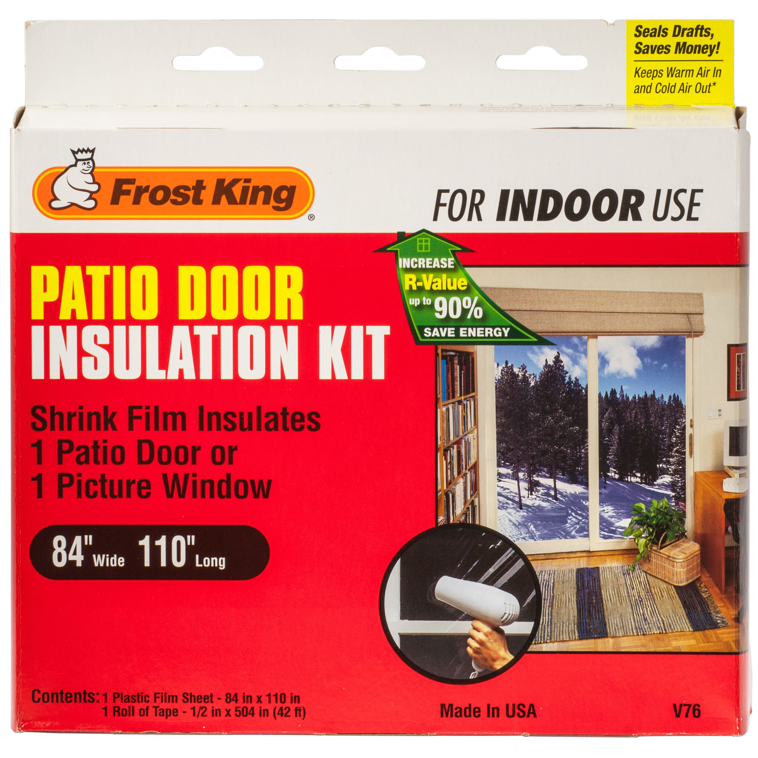 Frost King V76H Shrink Film Window Kit 84-Inch by 110-Inch Clear *BUY 2 GET 1* 