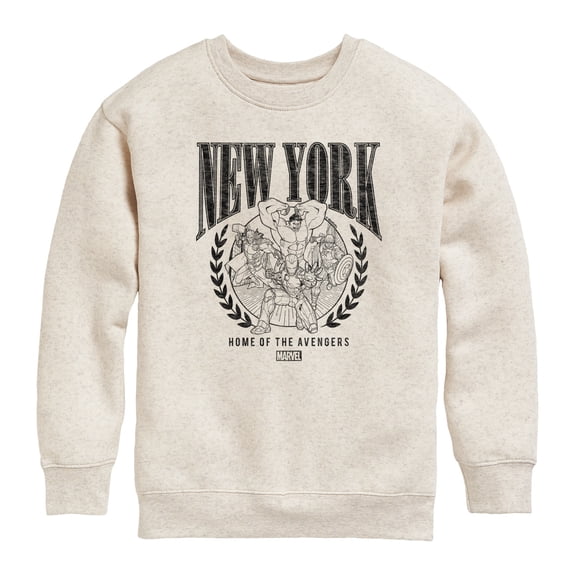 Avengers - Nyc Graphic Long Sleeve Fleece Sweatshirt