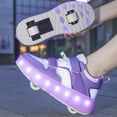 thumbnail image 5 of Kids LED Roller Skate Shoes with Wheel Light up Roller Shoes Kids Skates Sneakers Gift for Girls Boys Children, 5 of 14