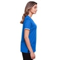 thumbnail image 3 of Devon & Jones Ladies' V-Neck Polo XS French BLU/WHT, 3 of 3